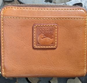 dooney Florentine leather Small Zip Around Wallet natural